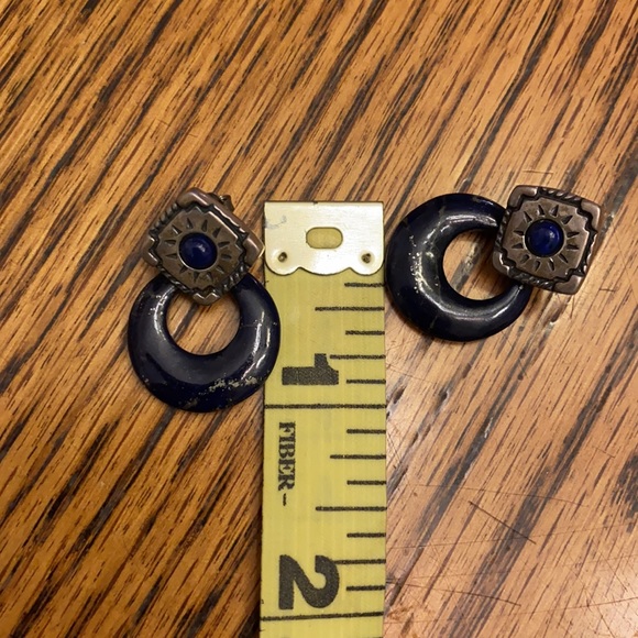 DAKOTA WEST Shube Sterling Silver Dangle Earrings Aztec Boho Jewelry Accessory - Picture 3 of 3